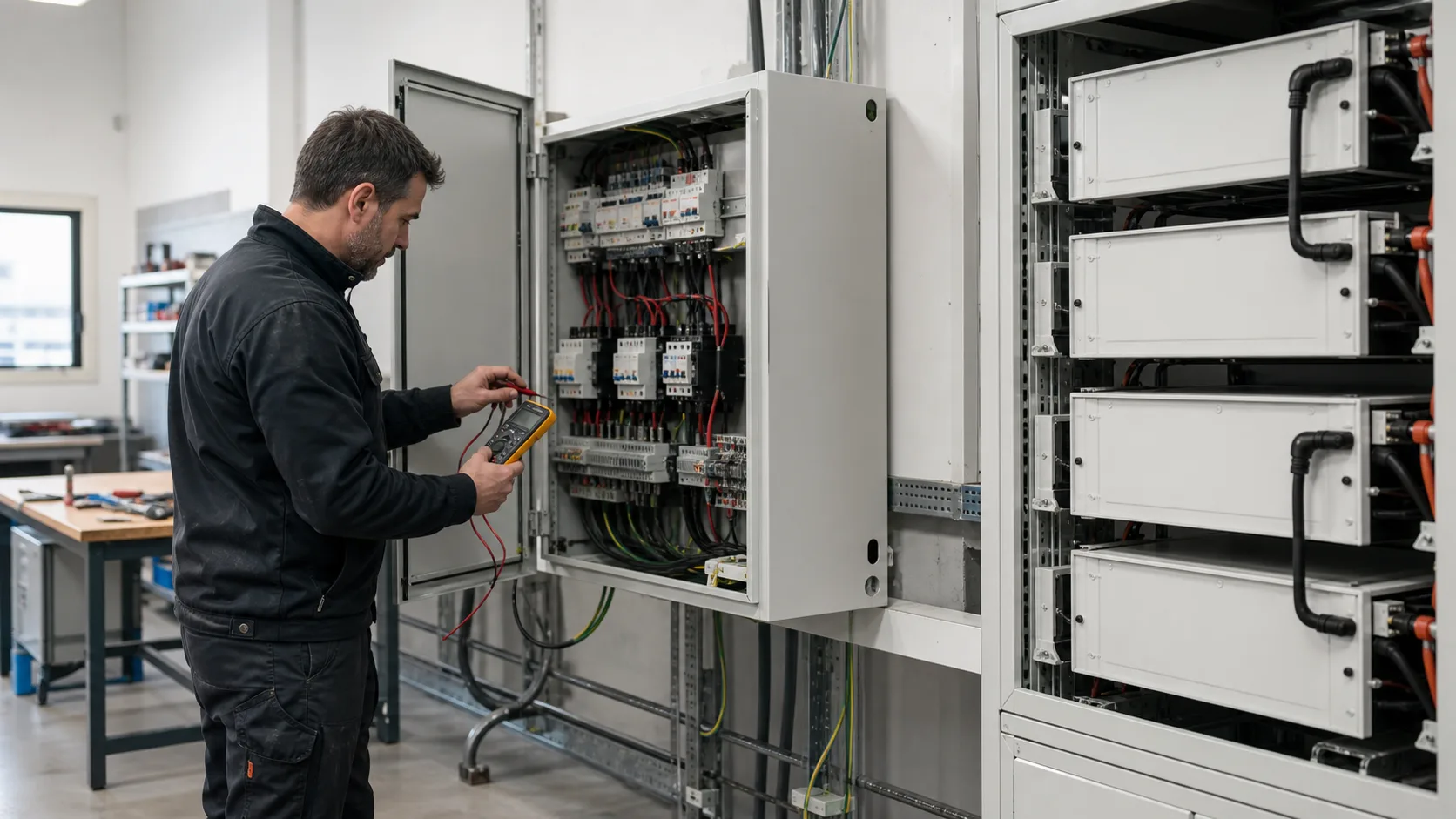 Visualisation d’un contrôle d’intégration entre coffret photovoltaïque et stockage