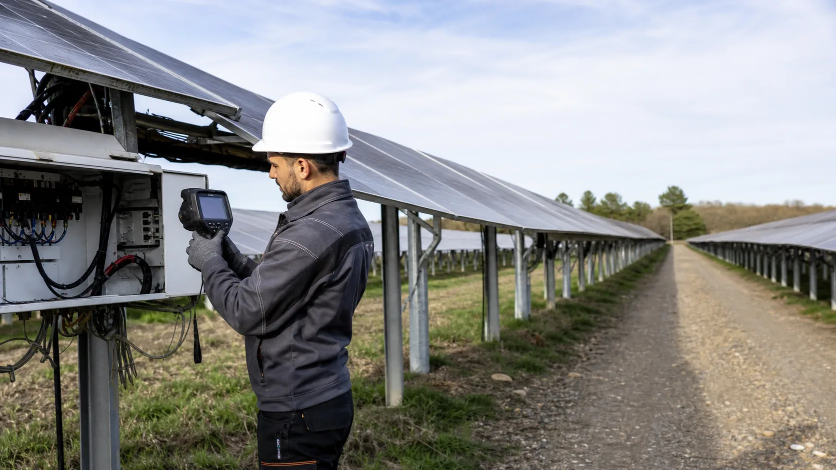 Contrôle de maintenance sur une installation photovoltaïque française