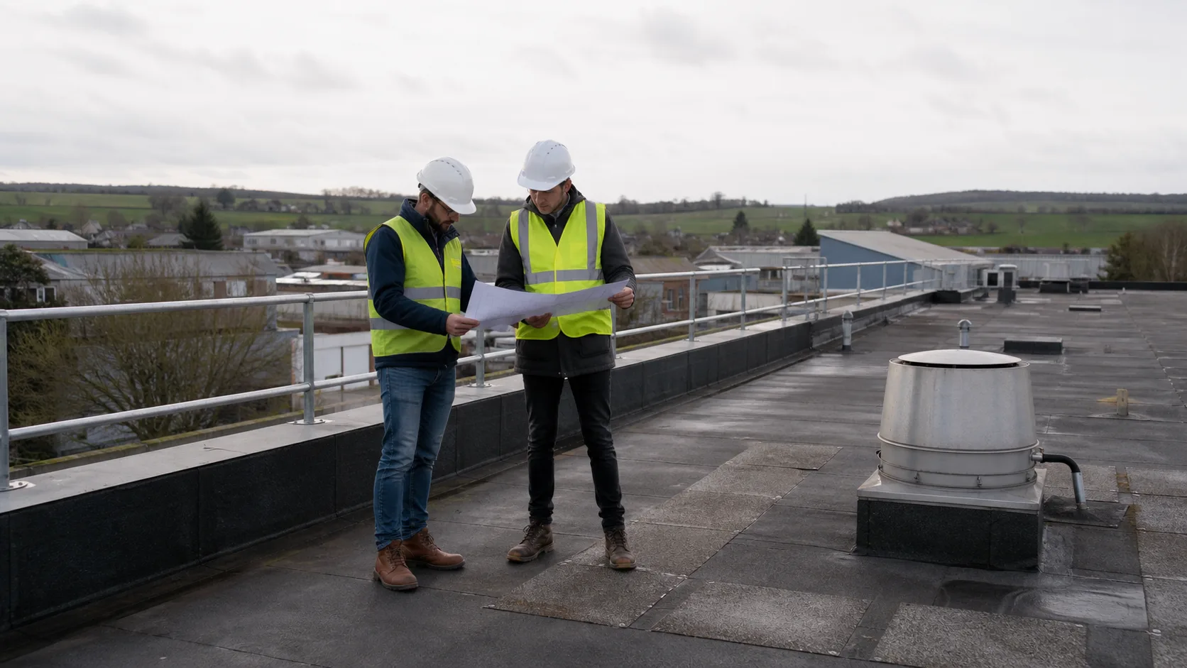 Visualisation d’une visite d’étude sur la toiture d’un site industriel français